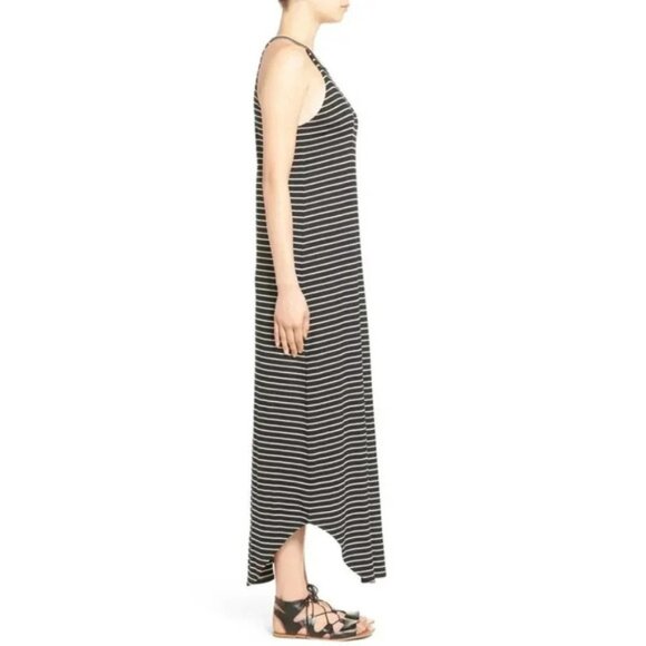 LNA Revolve Leigh Maxi Dress stripes Long Sleeveless Curved hem Scoop neck XS - Picture 8 of 16